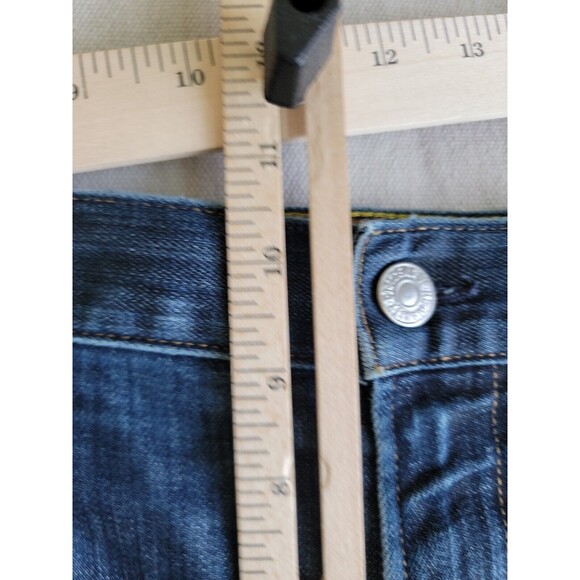 Citizens Humanity Mens Jeans 37x28.5 Straight Distressed Dark Blue Mid Rise USA - Picture 15 of 16